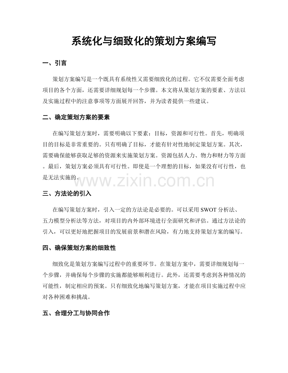 系统化与细致化的策划方案编写.docx_第1页