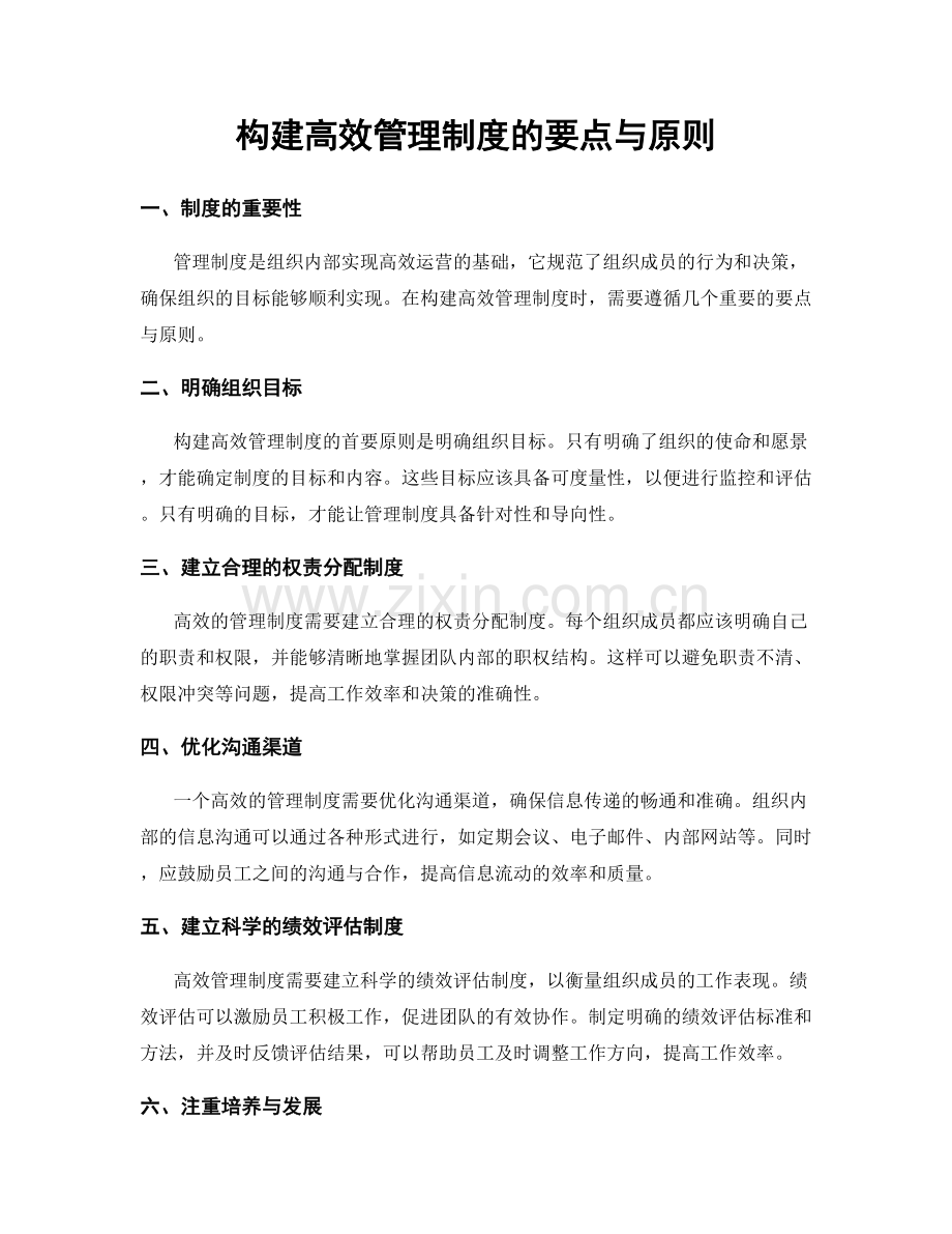 构建高效管理制度的要点与原则.docx_第1页