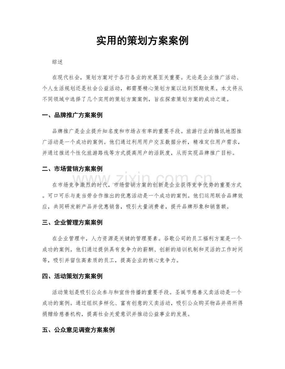 实用的策划方案案例.docx_第1页