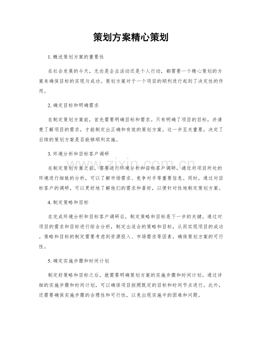 策划方案精心策划.docx_第1页