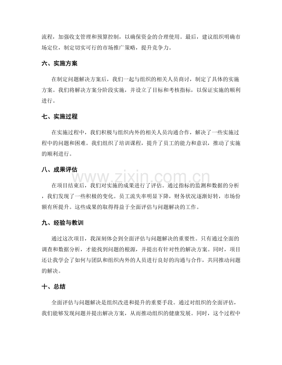 全面评估与问题解决的工作总结.docx_第2页