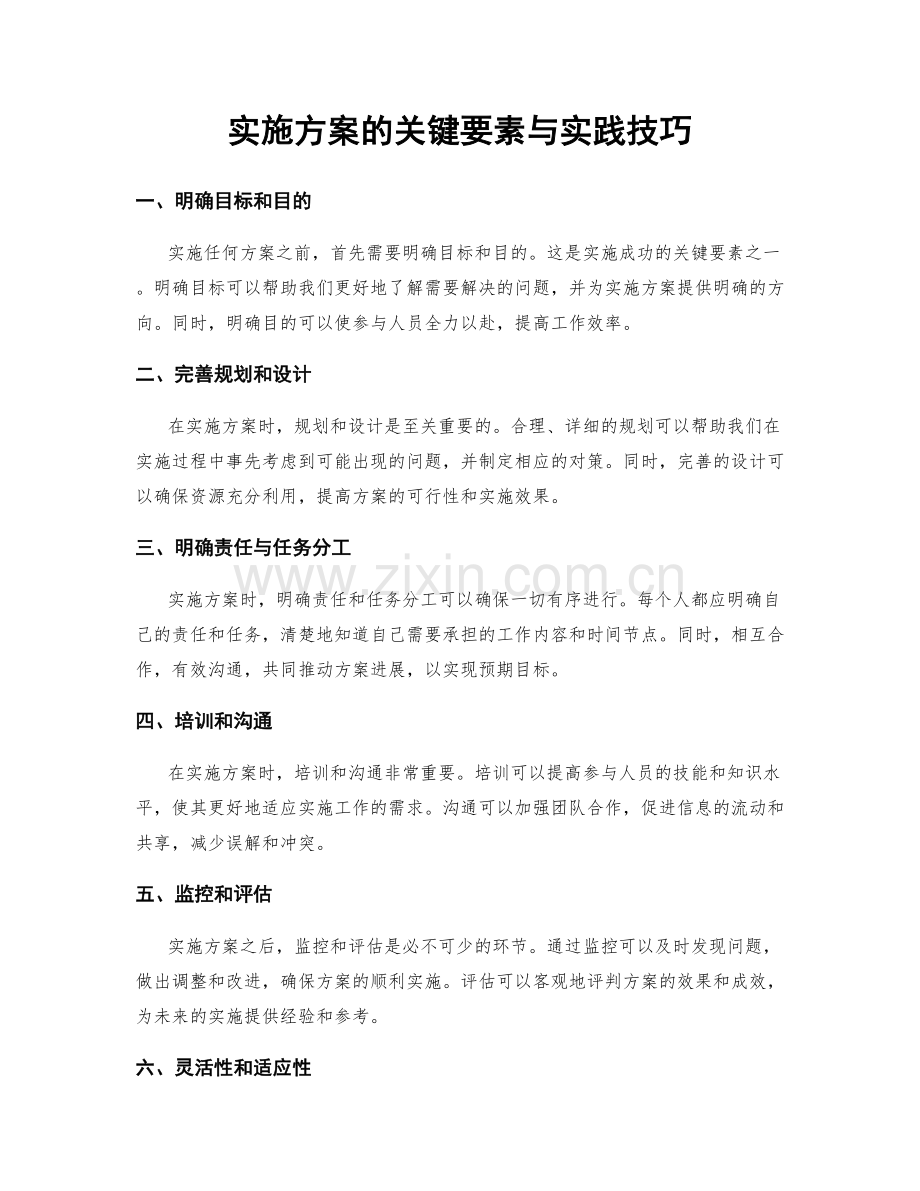 实施方案的关键要素与实践技巧.docx_第1页