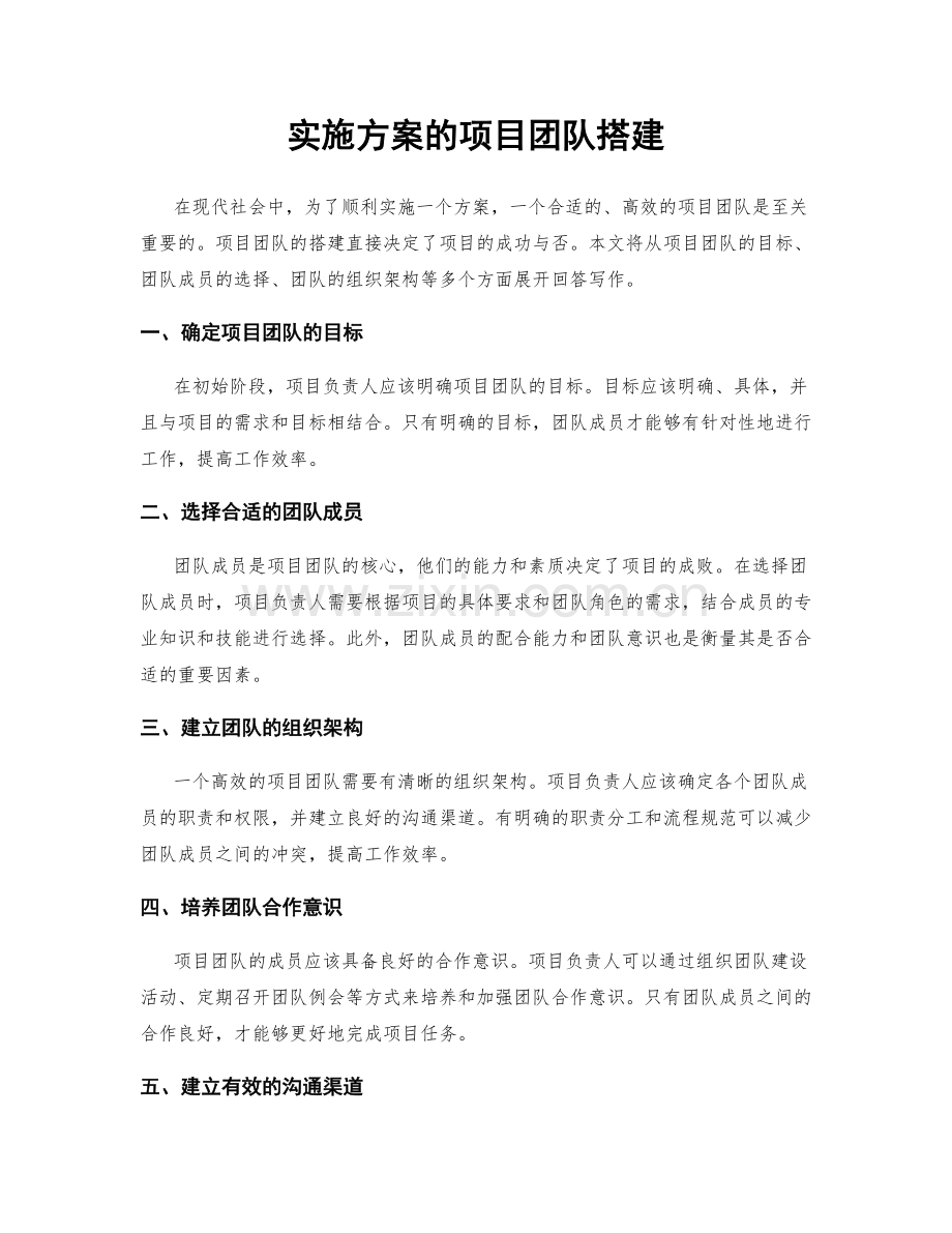 实施方案的项目团队搭建.docx_第1页