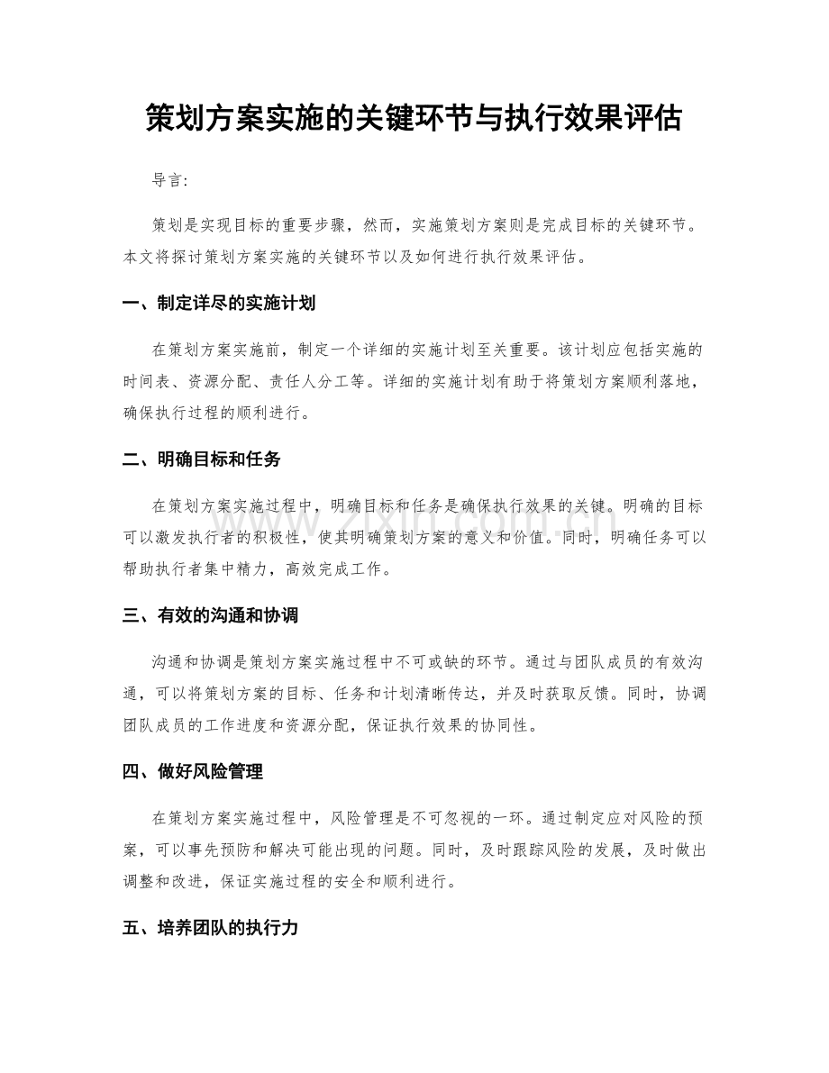 策划方案实施的关键环节与执行效果评估.docx_第1页