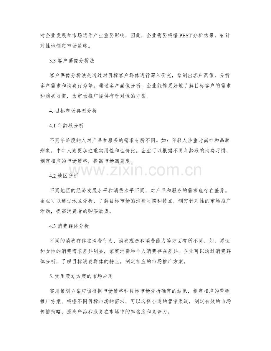 实用策划方案的市场策略与目标市场典型分析.docx_第2页