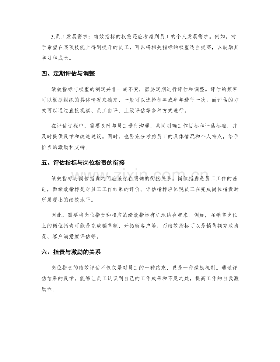 评估岗位职责的绩效指标与权重制定.docx_第2页