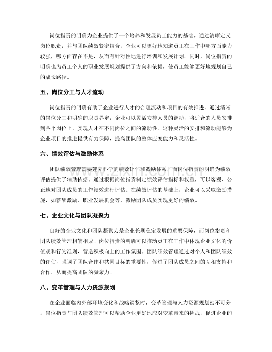 岗位职责与团队绩效管理和人力资源规划的关系.docx_第2页