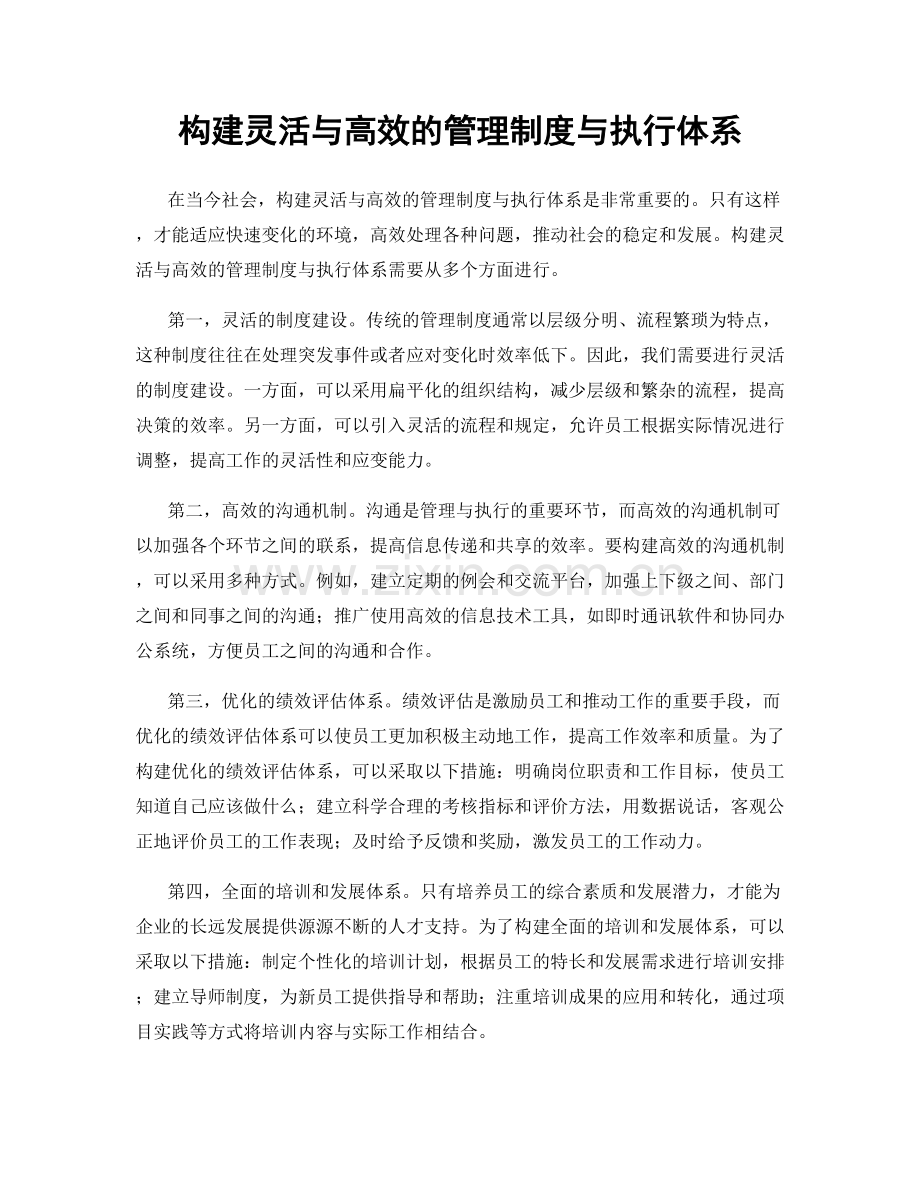 构建灵活与高效的管理制度与执行体系.docx_第1页