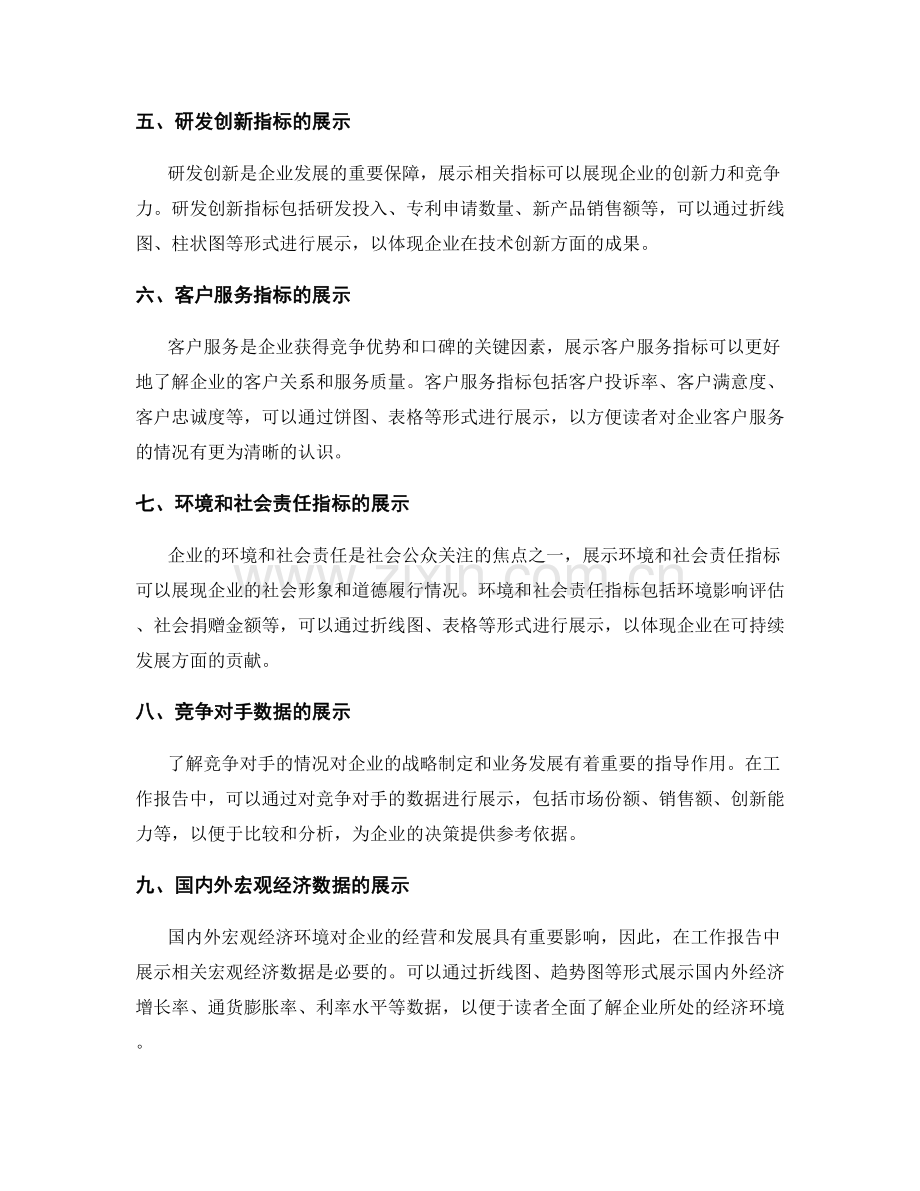 工作报告的核心指标和数据展示方式.docx_第2页