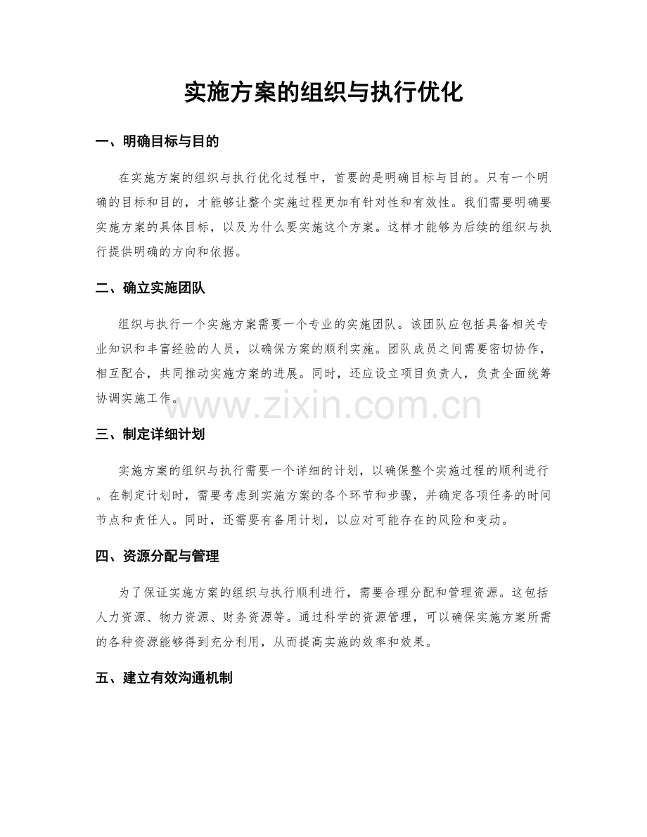 实施方案的组织与执行优化.docx_第1页