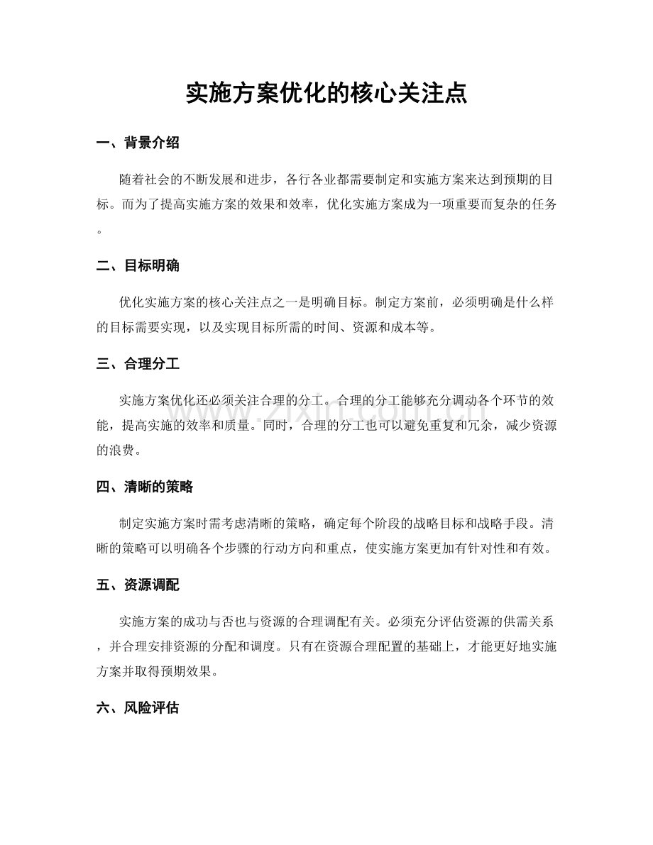 实施方案优化的核心关注点.docx_第1页