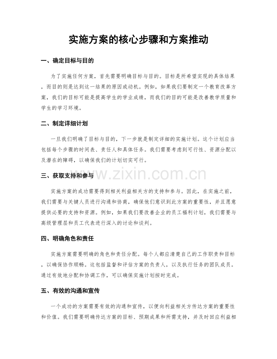 实施方案的核心步骤和方案推动.docx_第1页