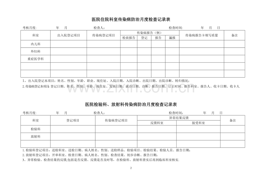 传染病防治检查记录表.doc_第2页