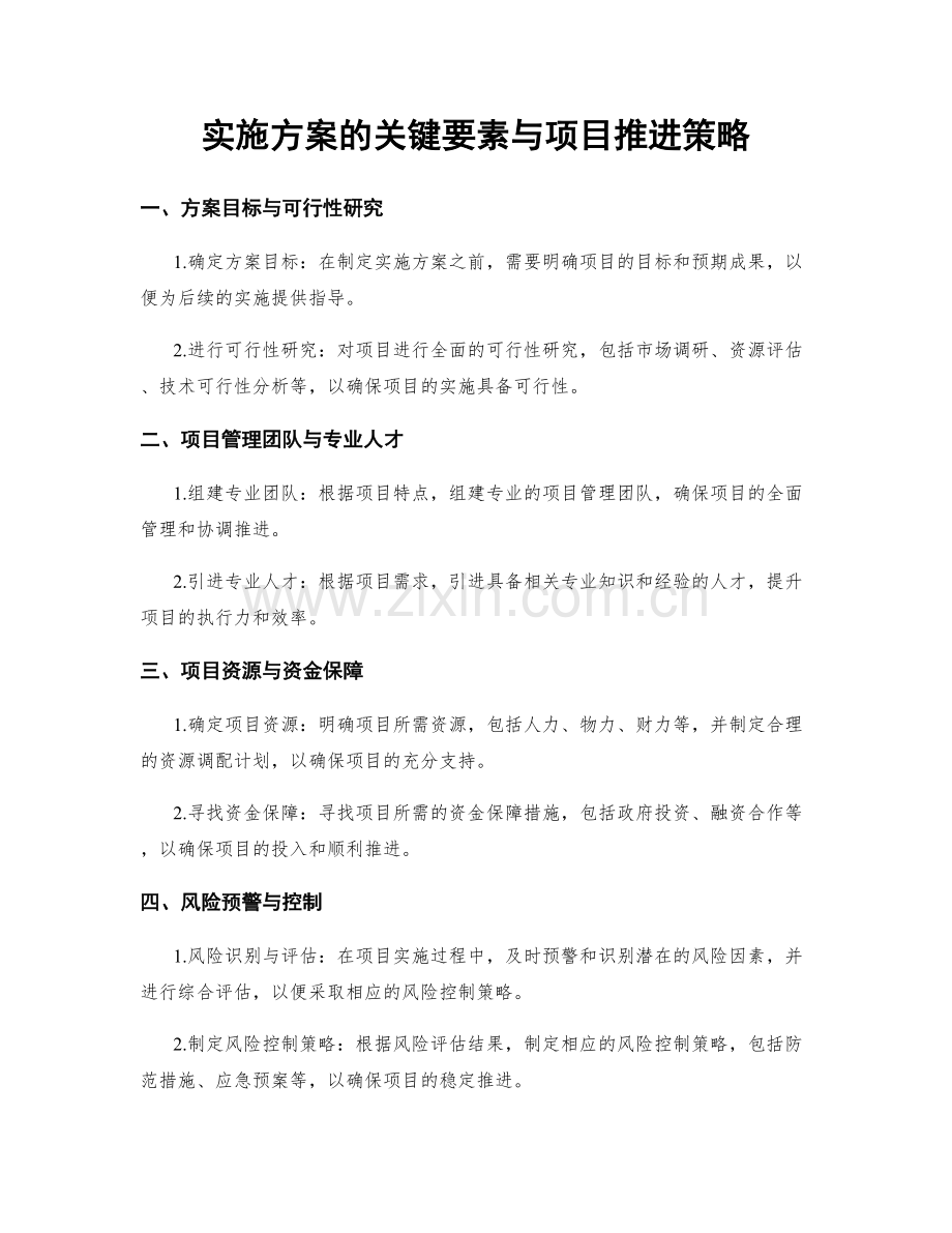 实施方案的关键要素与项目推进策略.docx_第1页