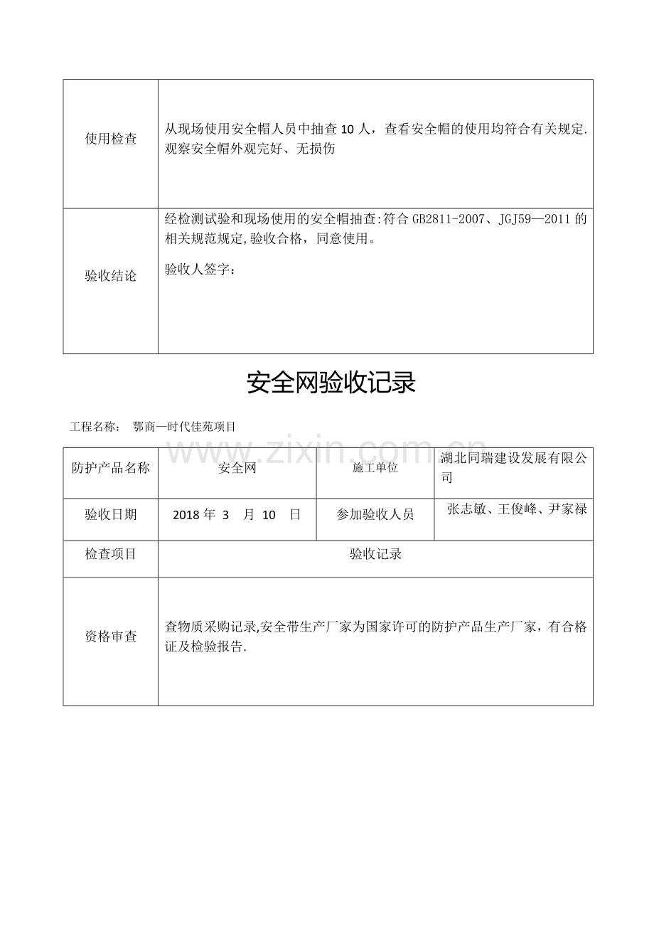 安全防护用品验收验收记录.docx_第3页