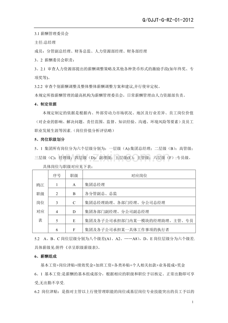 卓呈集团有限公司薪酬管理制度.doc_第2页