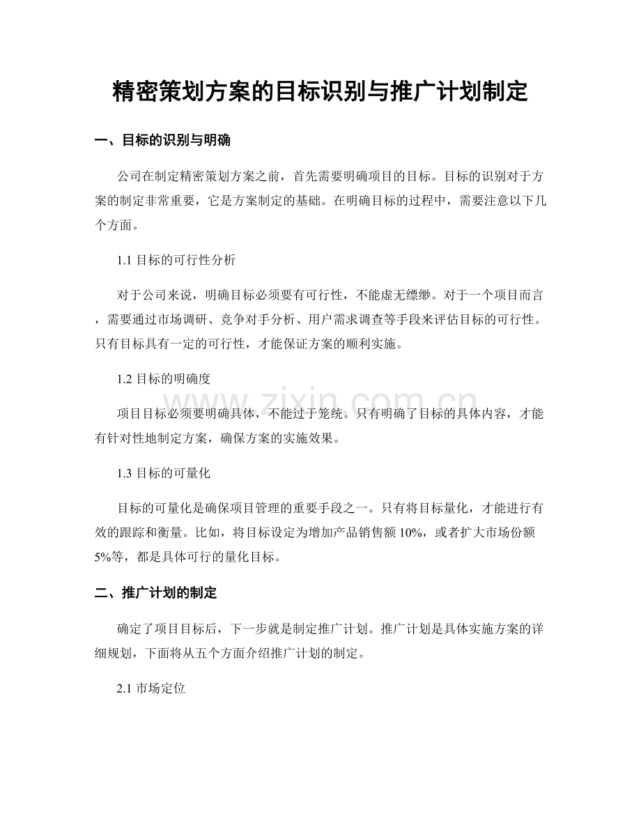 精密策划方案的目标识别与推广计划制定.docx_第1页