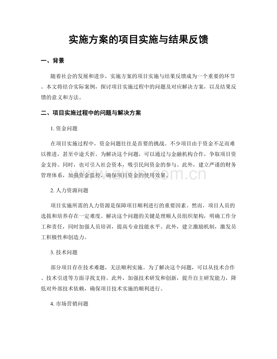 实施方案的项目实施与结果反馈.docx_第1页