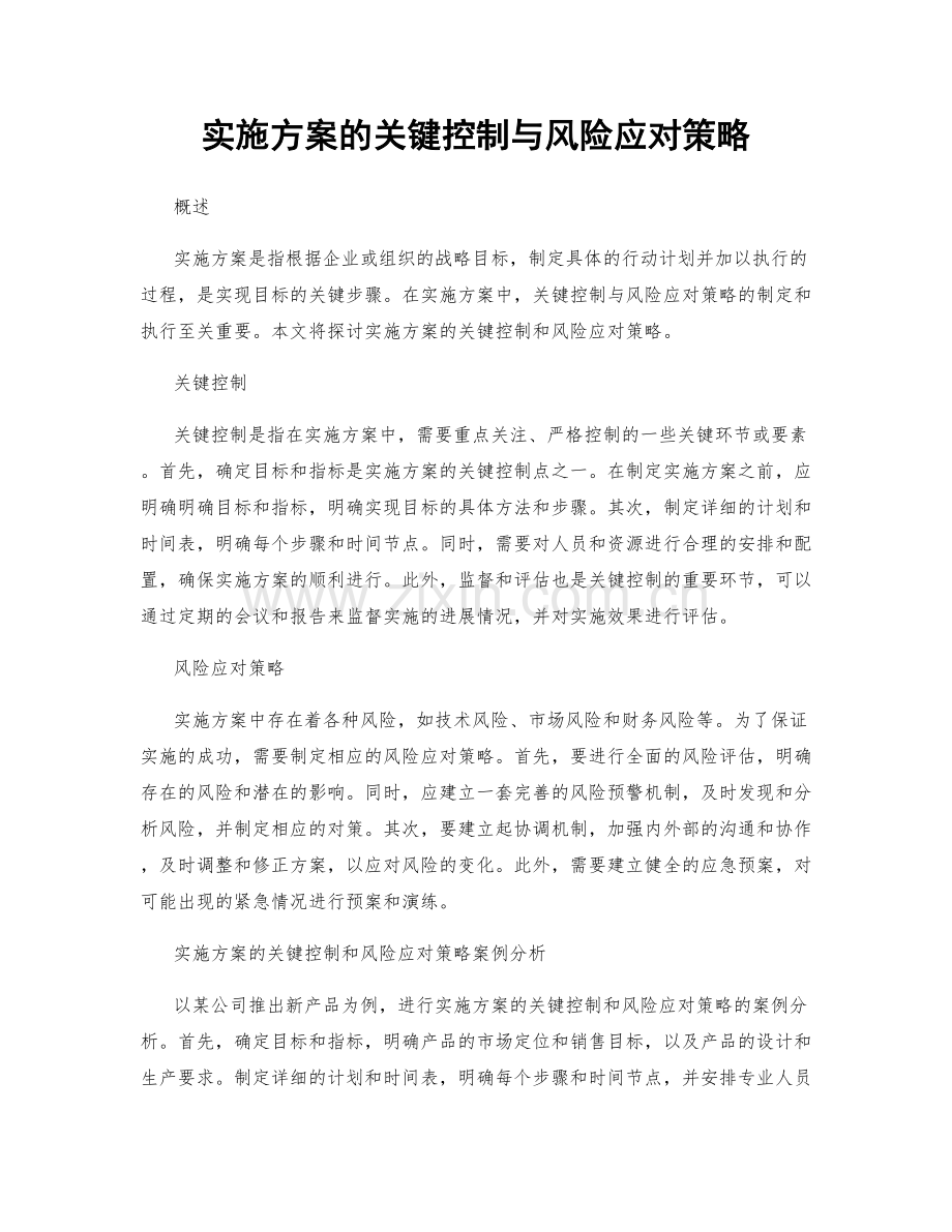 实施方案的关键控制与风险应对策略.docx_第1页