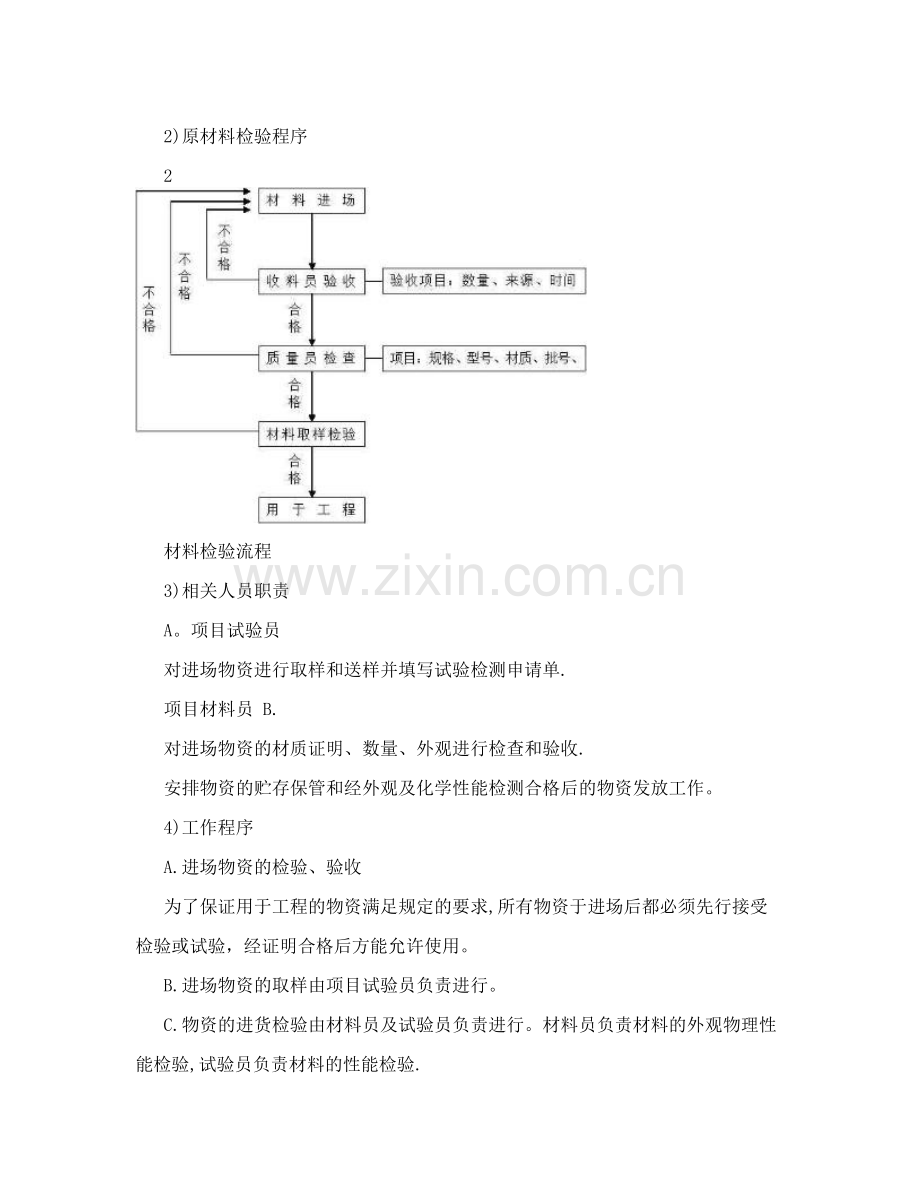 施工现场三检制度3原材料进场检验制度试卷教案.doc_第3页