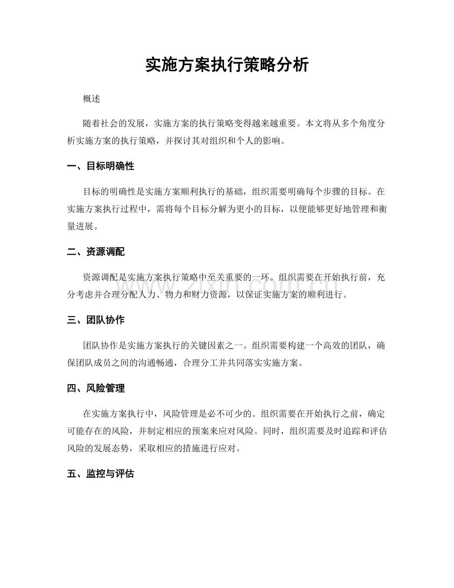 实施方案执行策略分析.docx_第1页