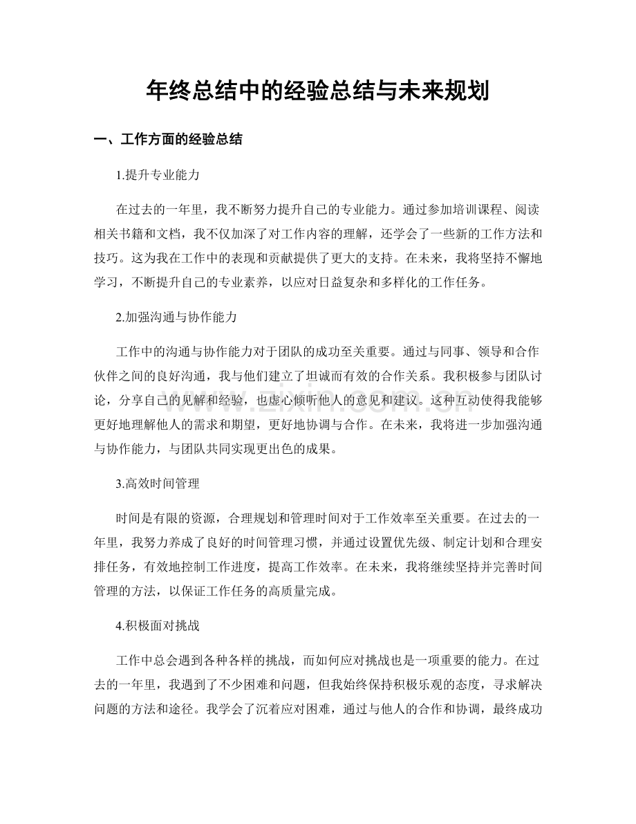 年终总结中的经验总结与未来规划.docx_第1页