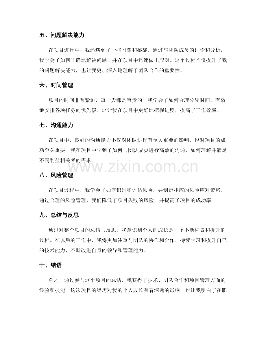 工作总结的个人成长与项目启示总结.docx_第2页