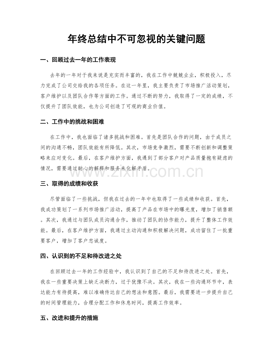 年终总结中不可忽视的关键问题.docx_第1页