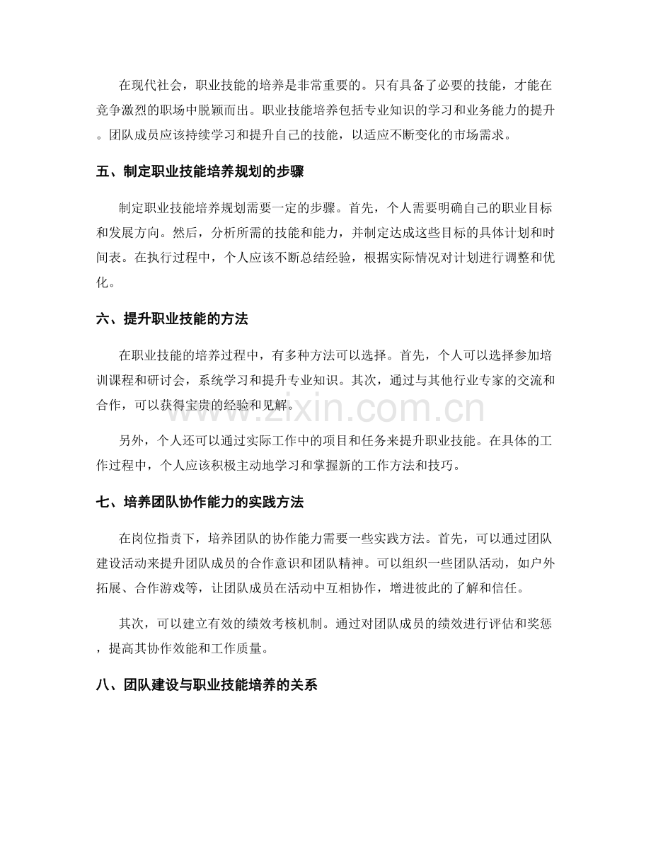 岗位职责下的团队建设与协作能力提升与职业技能培养规划.docx_第2页