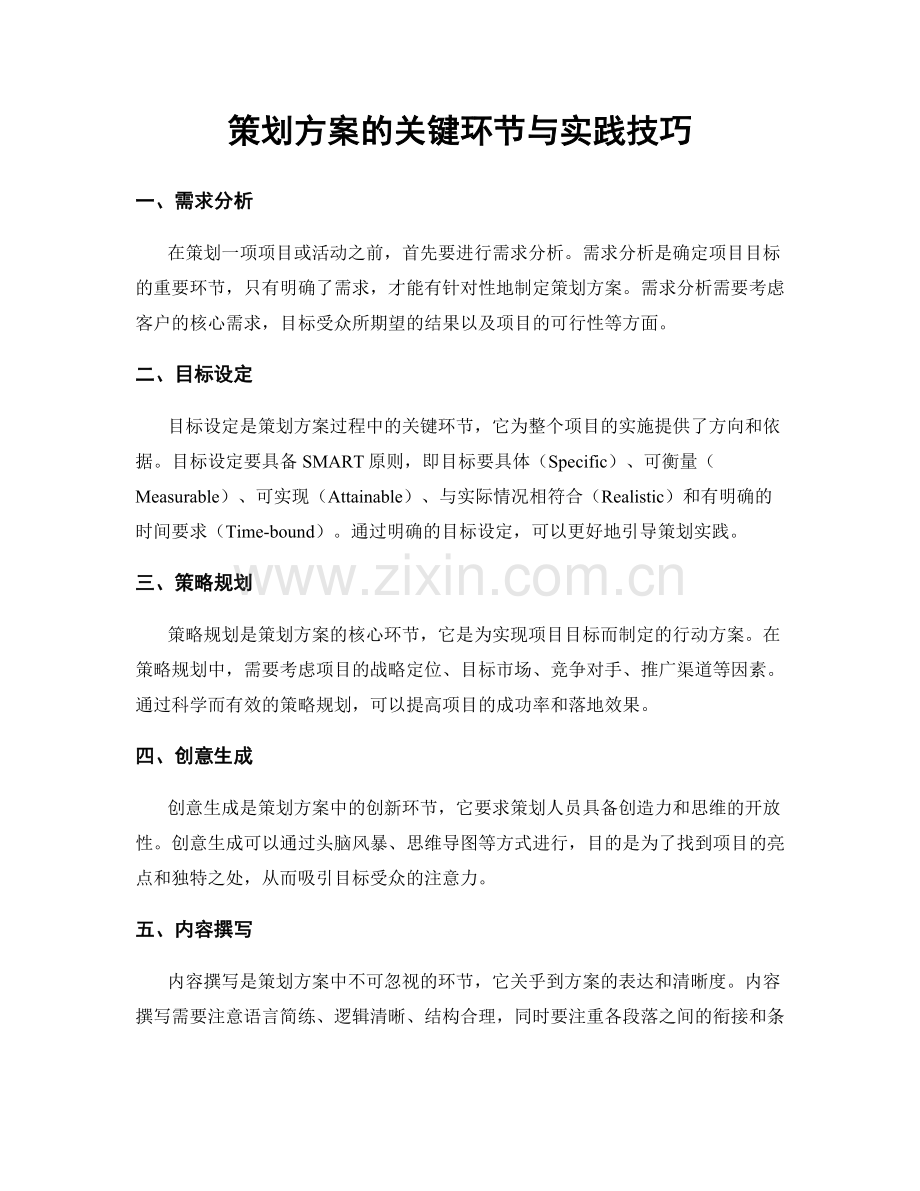 策划方案的关键环节与实践技巧.docx_第1页