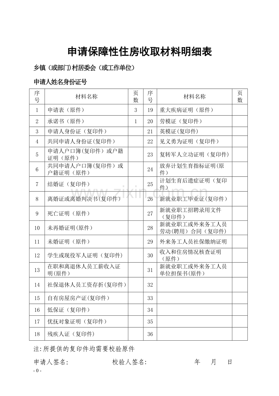 保障性住房申请表格.doc_第1页