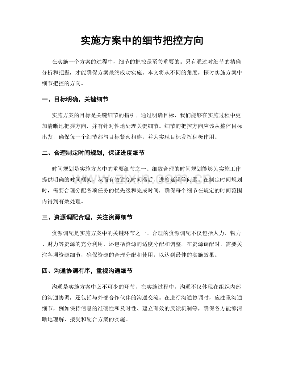 实施方案中的细节把控方向.docx_第1页