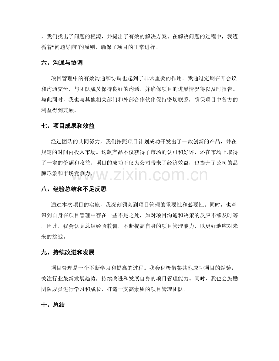 工作总结中的项目管理和问题解决.docx_第2页