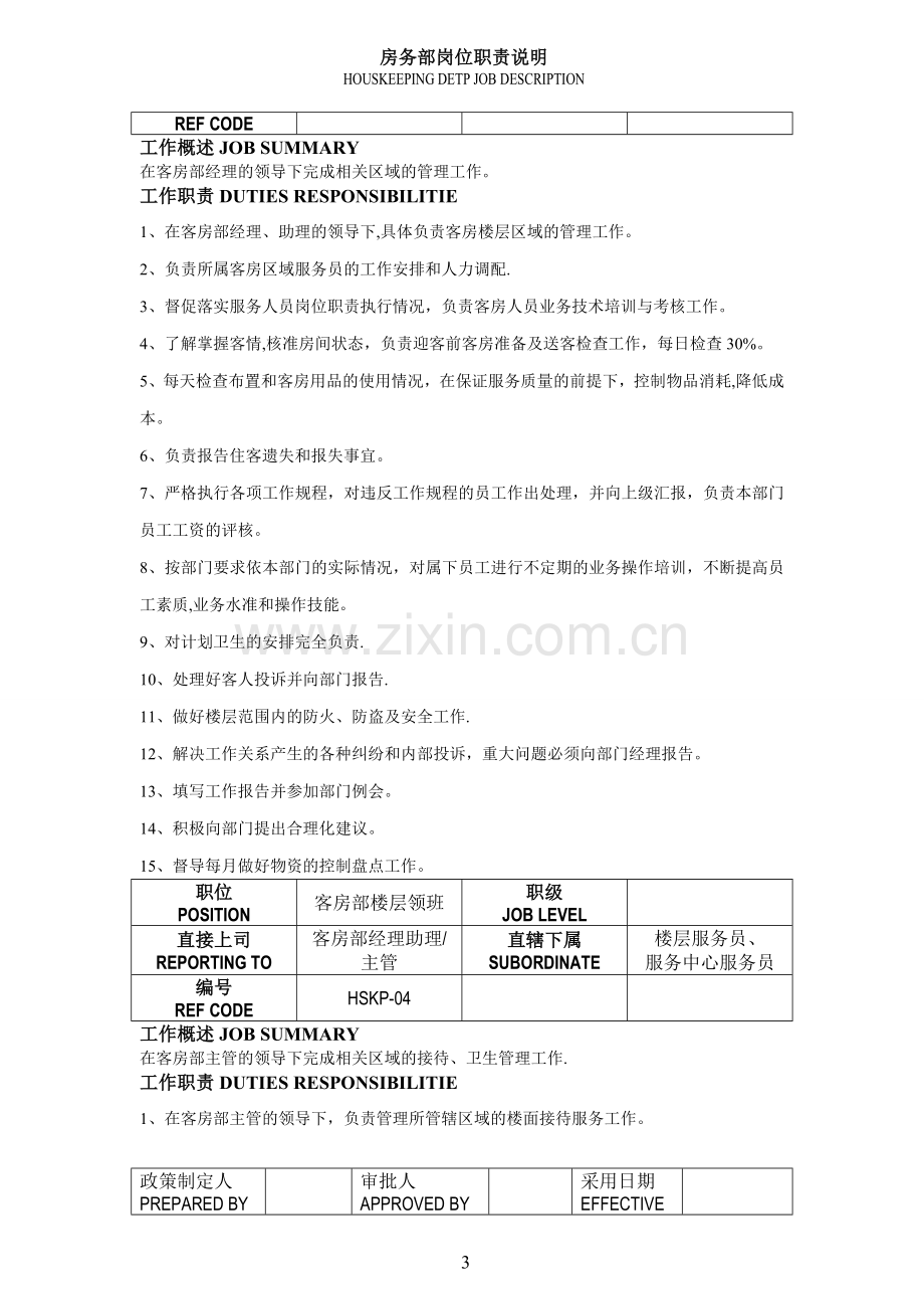 客房岗位职责说明.doc_第3页