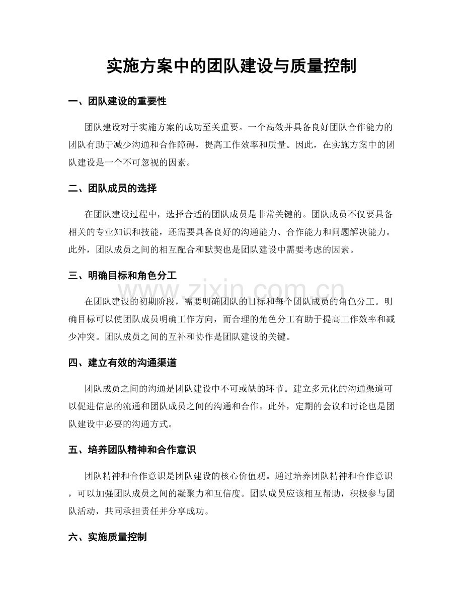 实施方案中的团队建设与质量控制.docx_第1页