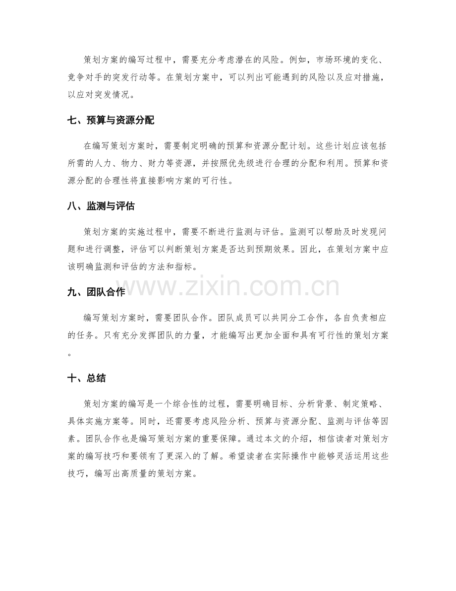 策划方案的编写技巧与要领.docx_第2页