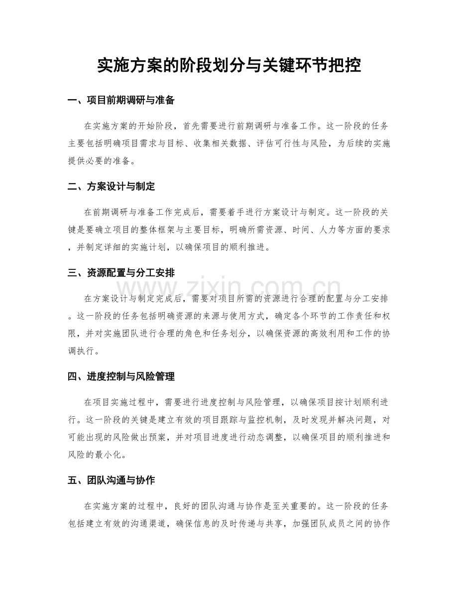 实施方案的阶段划分与关键环节把控.docx_第1页