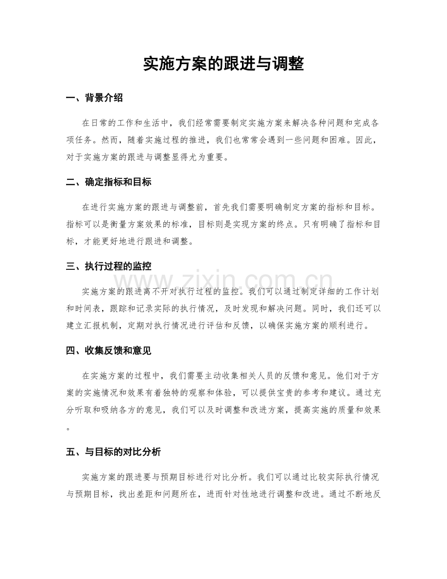 实施方案的跟进与调整.docx_第1页