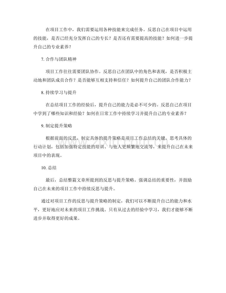 项目工作总结的反思与提升策略.docx_第2页