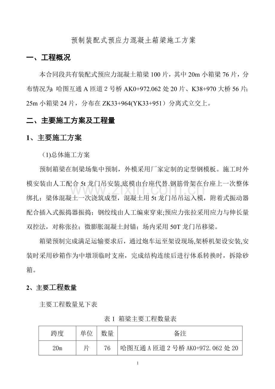 施工方案——装配式预应力砼箱梁施工.doc_第2页