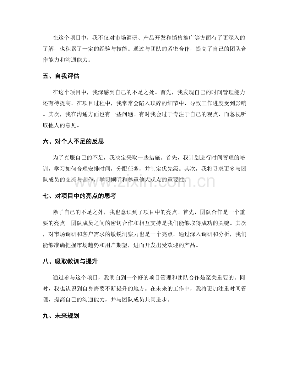 工作总结的项目成果与自评反思.docx_第2页