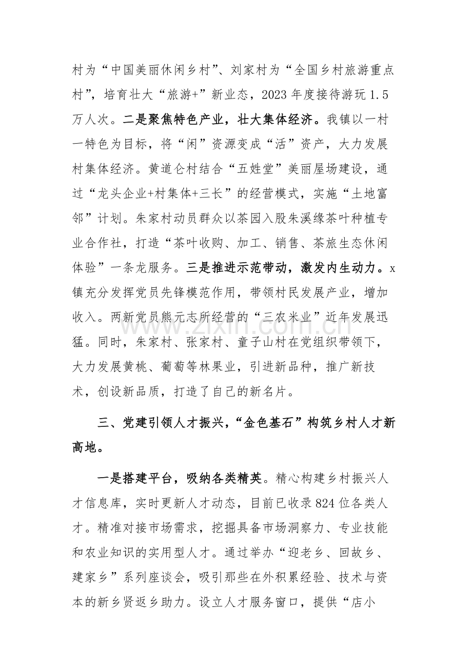 党委书记在2024党建引领乡村振兴经验交流会上的发言范文.docx_第3页