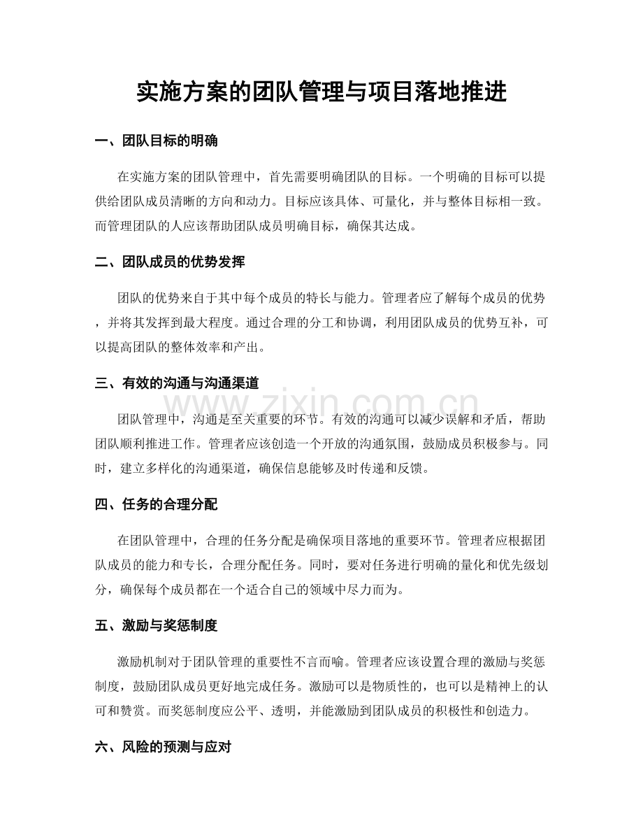 实施方案的团队管理与项目落地推进.docx_第1页