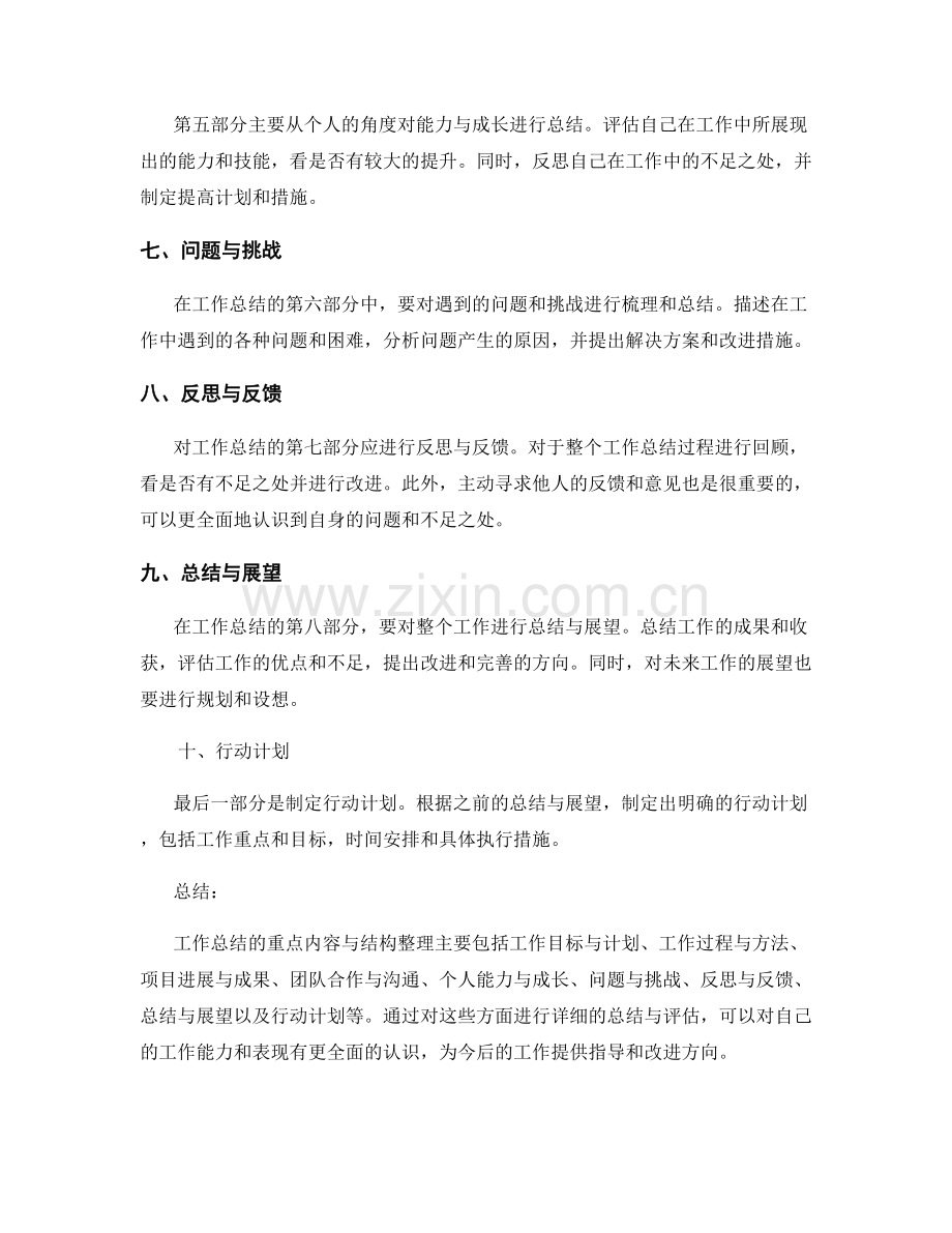 工作总结的重点内容与结构整理.docx_第2页