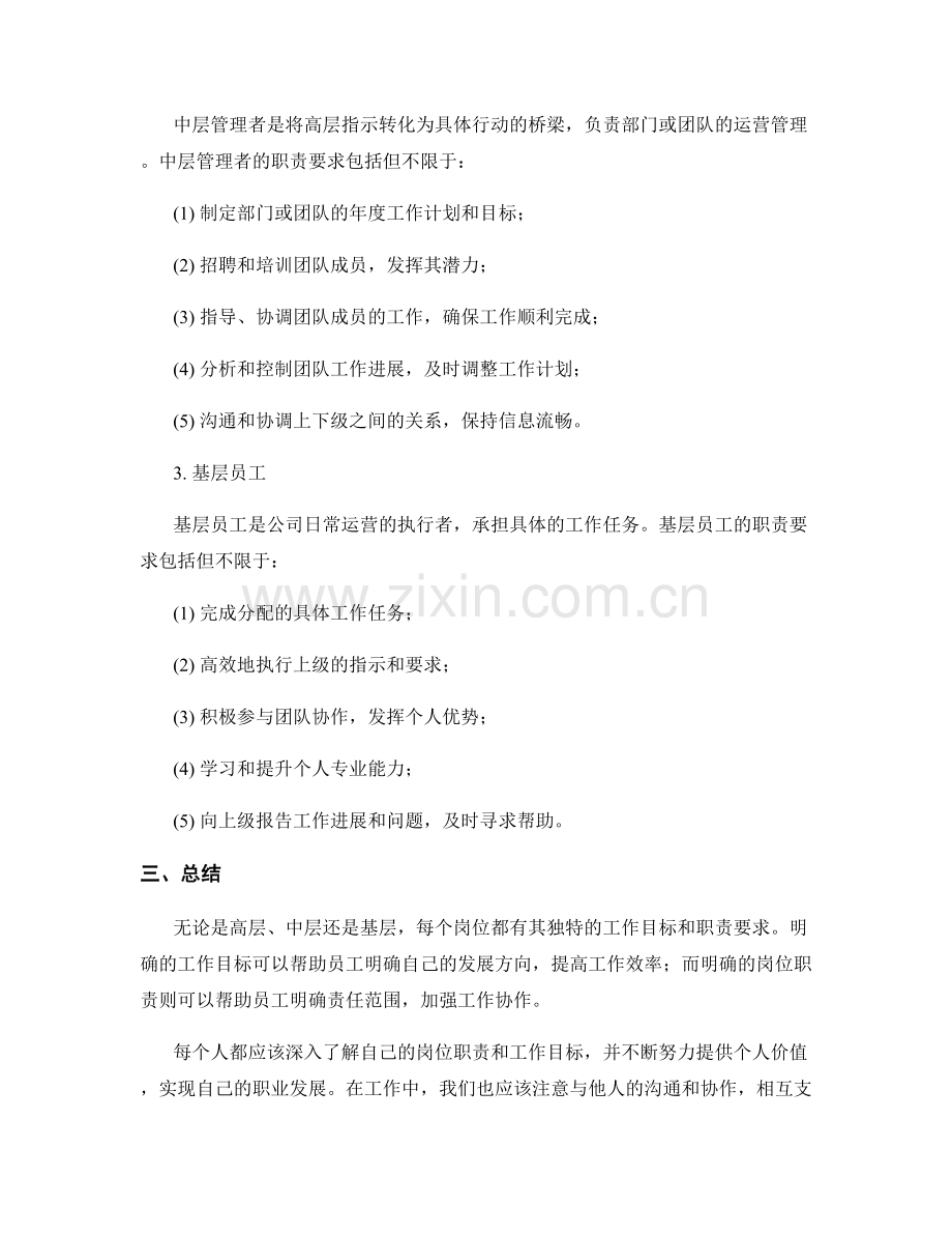 工作目标的岗位职责.docx_第2页