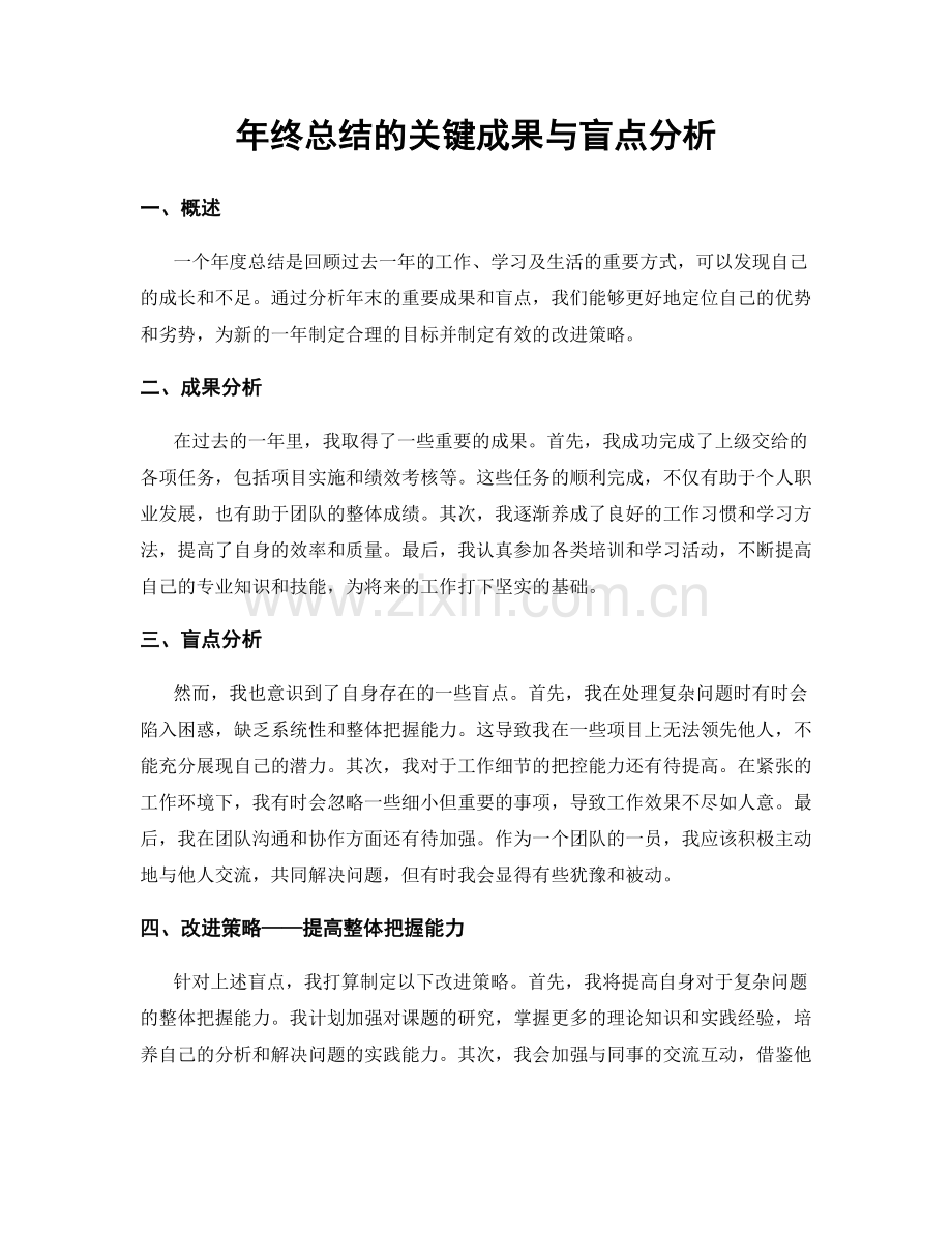 年终总结的关键成果与盲点分析.docx_第1页