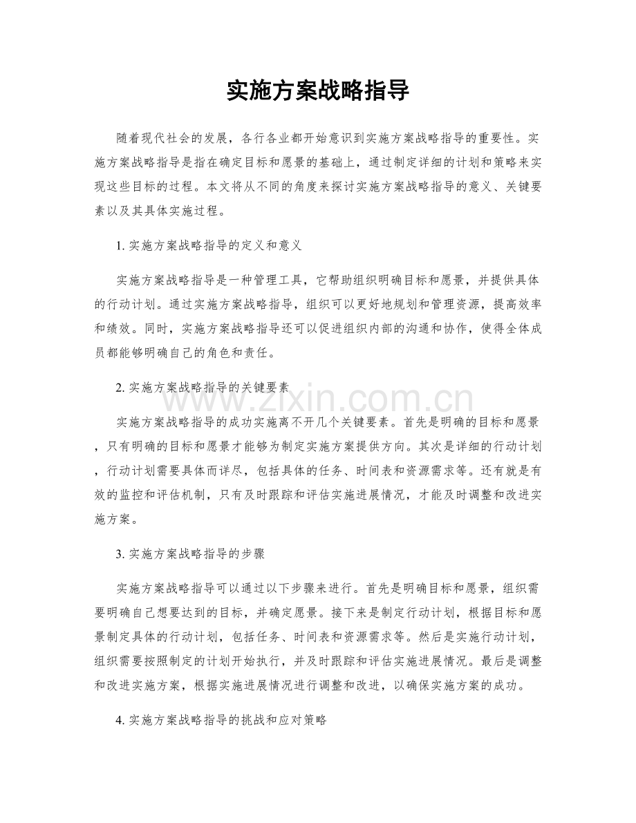 实施方案战略指导.docx_第1页