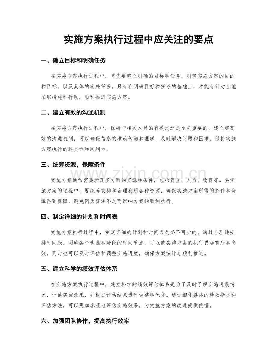 实施方案执行过程中应关注的要点.docx_第1页