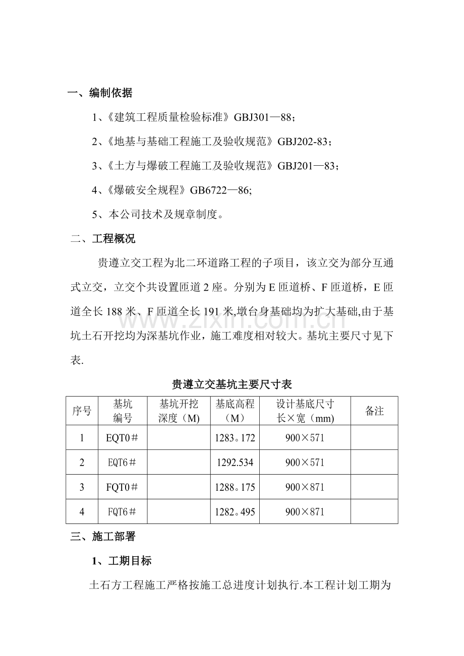 贵遵立交扩大基础土石开挖专项施工方案.doc_第2页