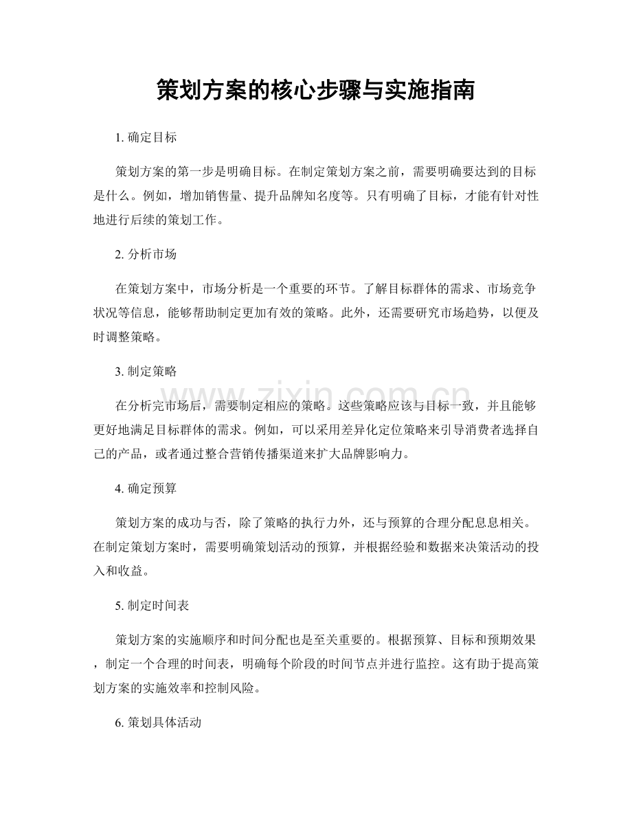 策划方案的核心步骤与实施指南.docx_第1页